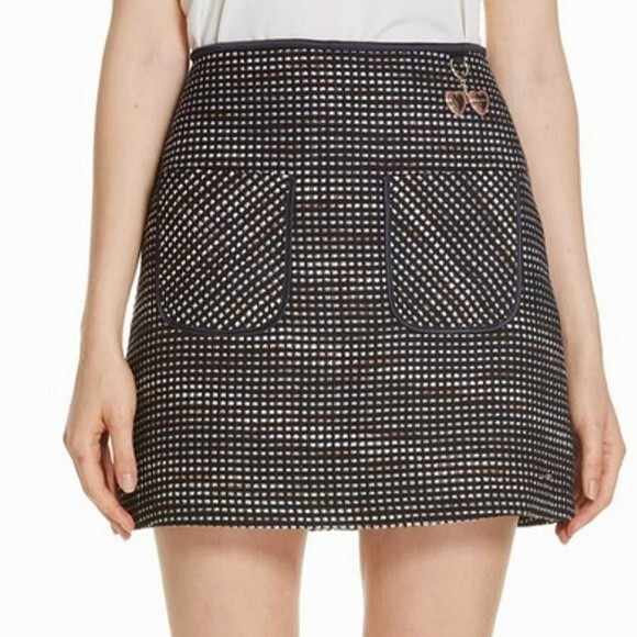 🍒NWT🍒 TED BAKER BOUCLE MINI SKIRT
